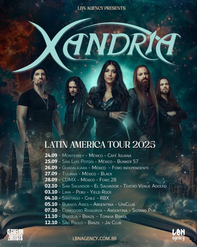 Xandria regresa a Latinoamérica para ofrecer 5 imperdibles fechas en México. 3 xandria latin american tour 2025